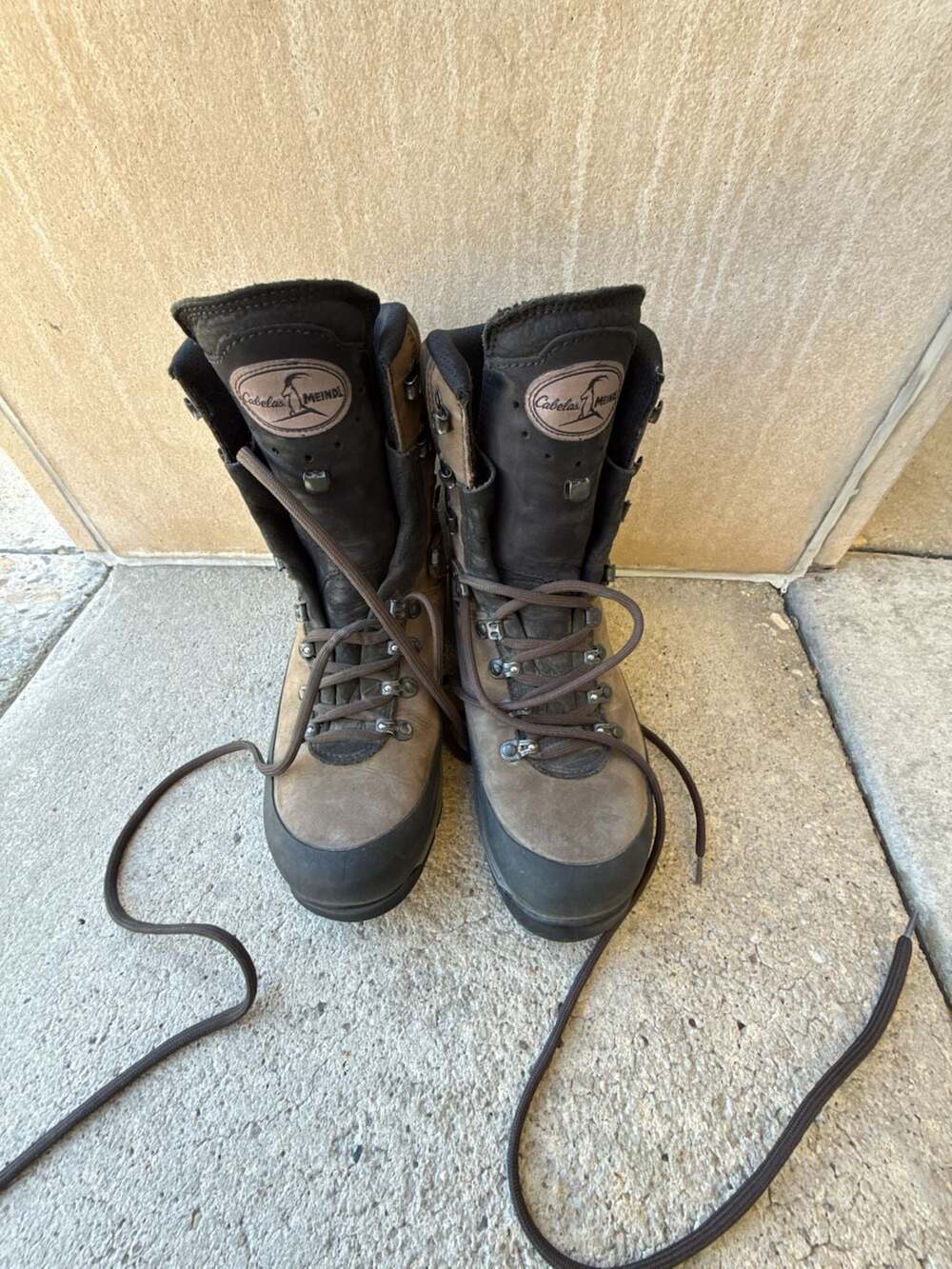 Cabela's Meindl Gore-Tex Waterproof Leather Hiking Hunting Boots Men's Size 8.5